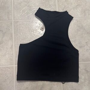 Garage black asymmetrical top